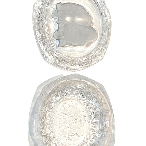 Cristal d'Arques les Inseparables Crystal Trinket Box Frosted Etched Love Birds - Picture 7 of 8